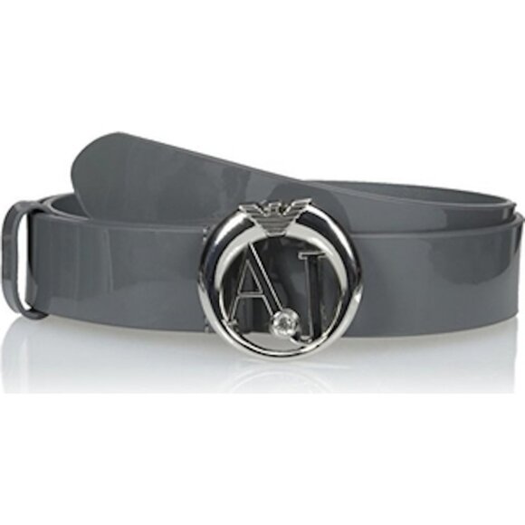 Armani Jeans Bovine Leather Dark Gray Belt - Picture 1 of 4